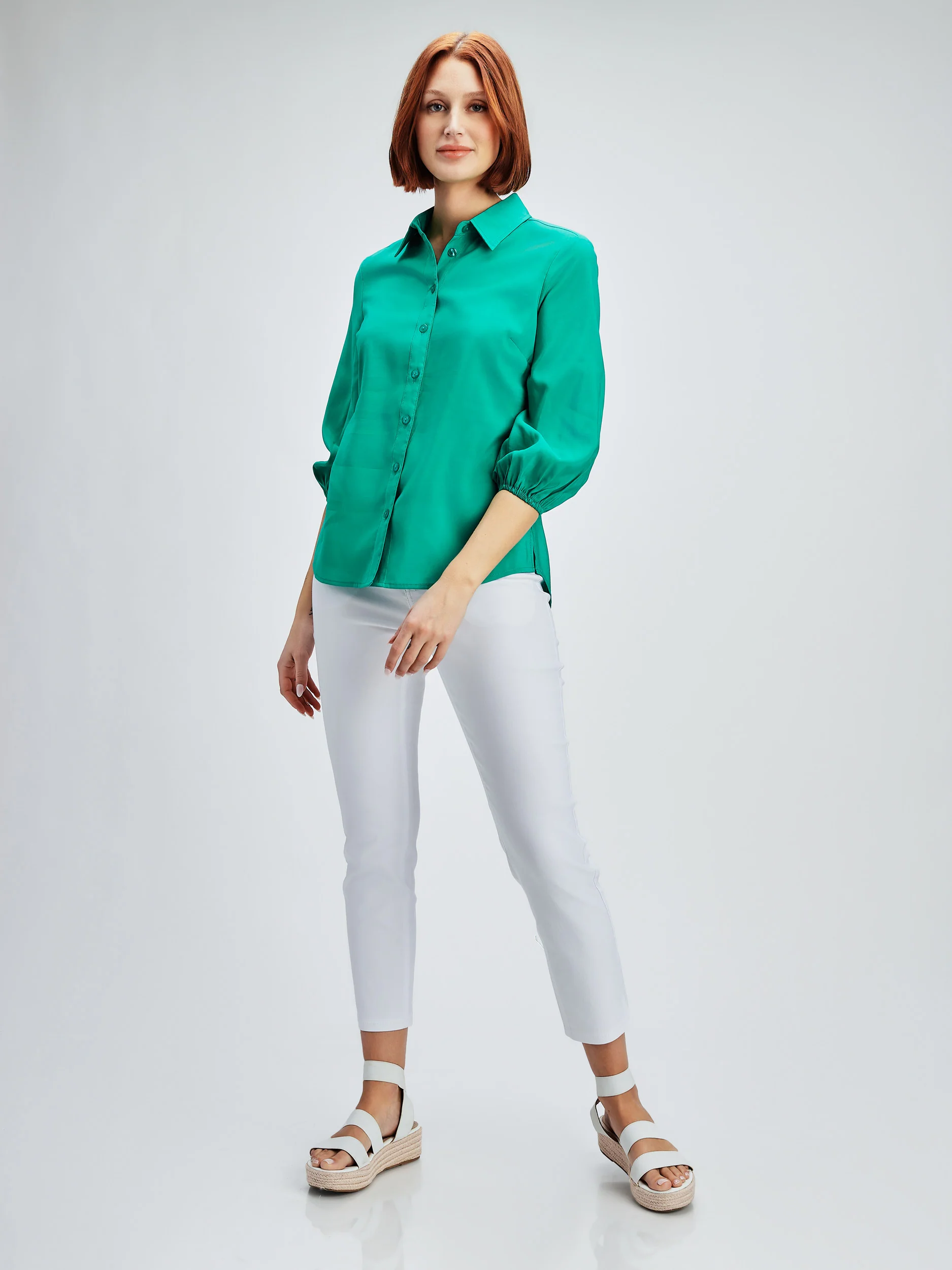 Blouse à manches 3/4 avec boutons - Image 2