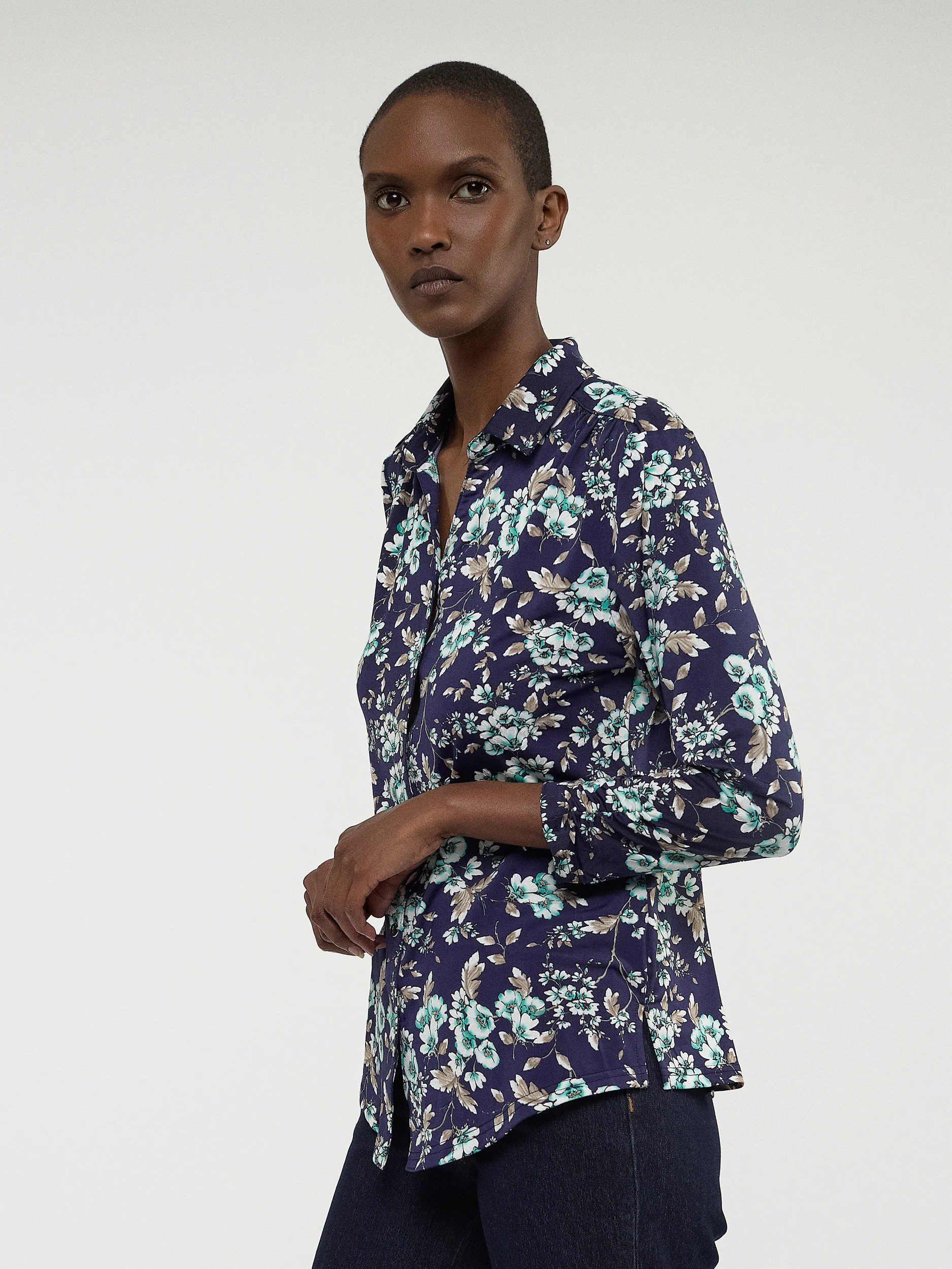 Blouse à manches 3/4 avec boutons - Image 2