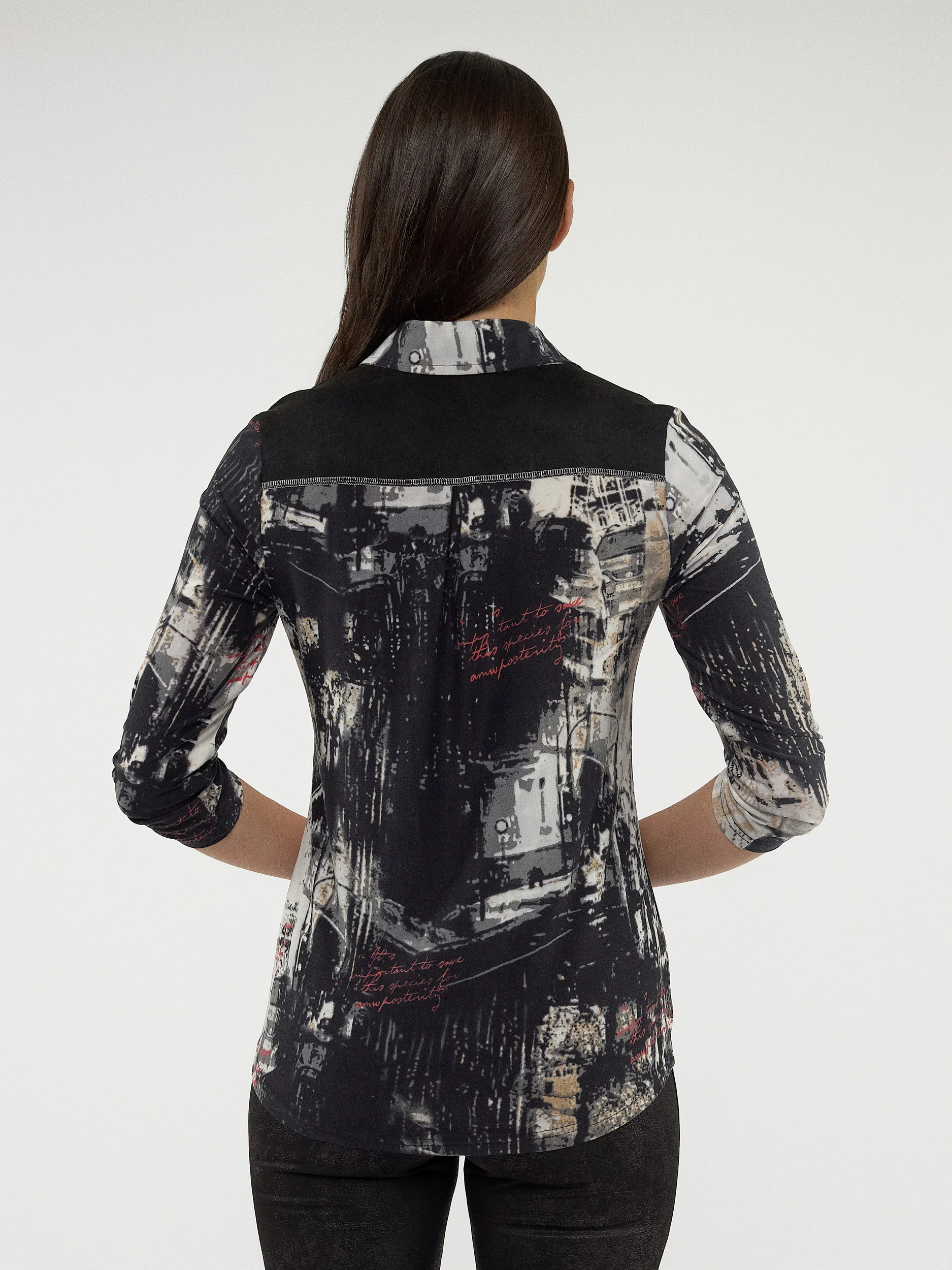 Blouse à manches 3/4 avec boutons - Image 3