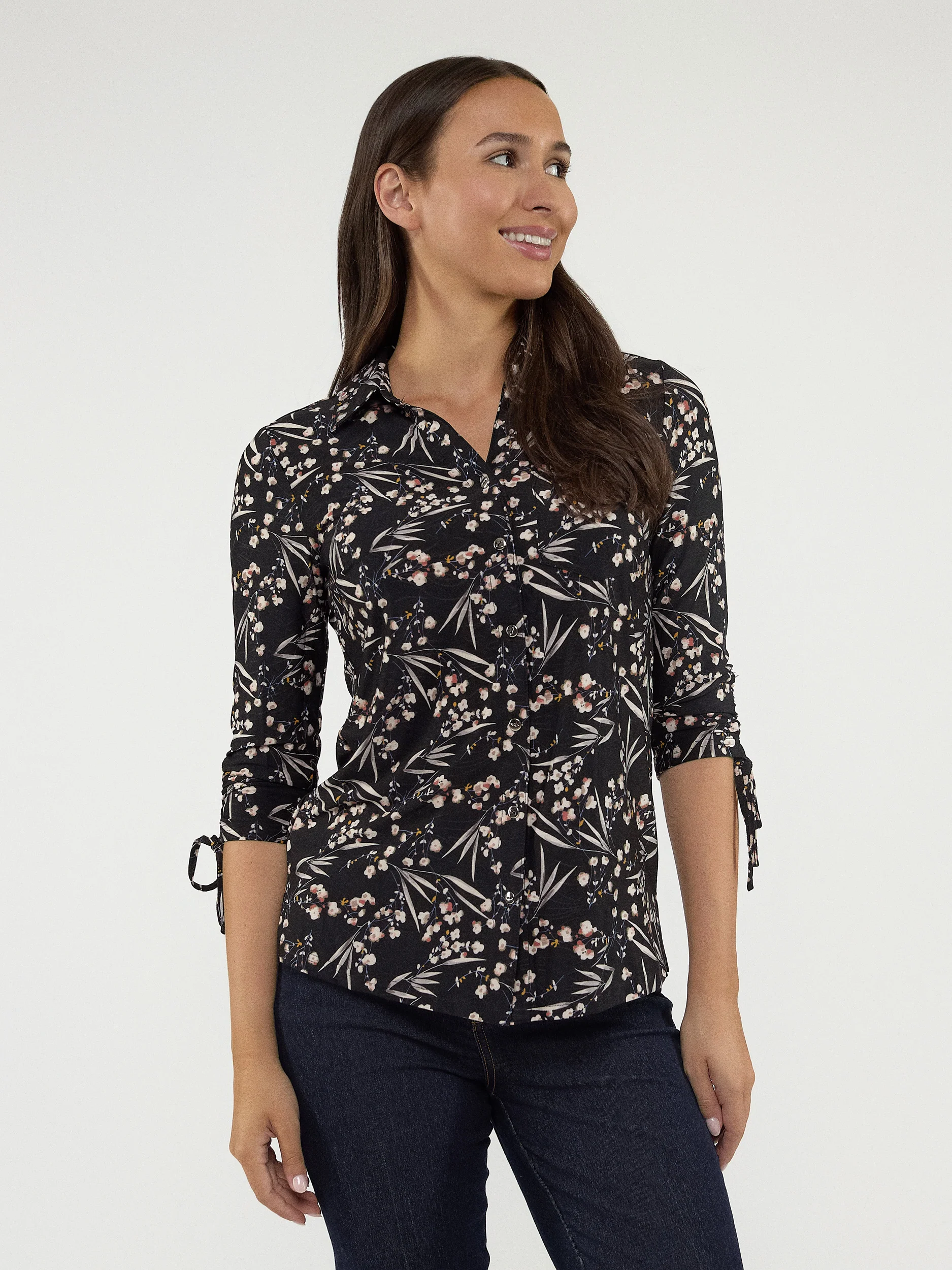Blouse à manches 3/4 avec boutons - Image 2
