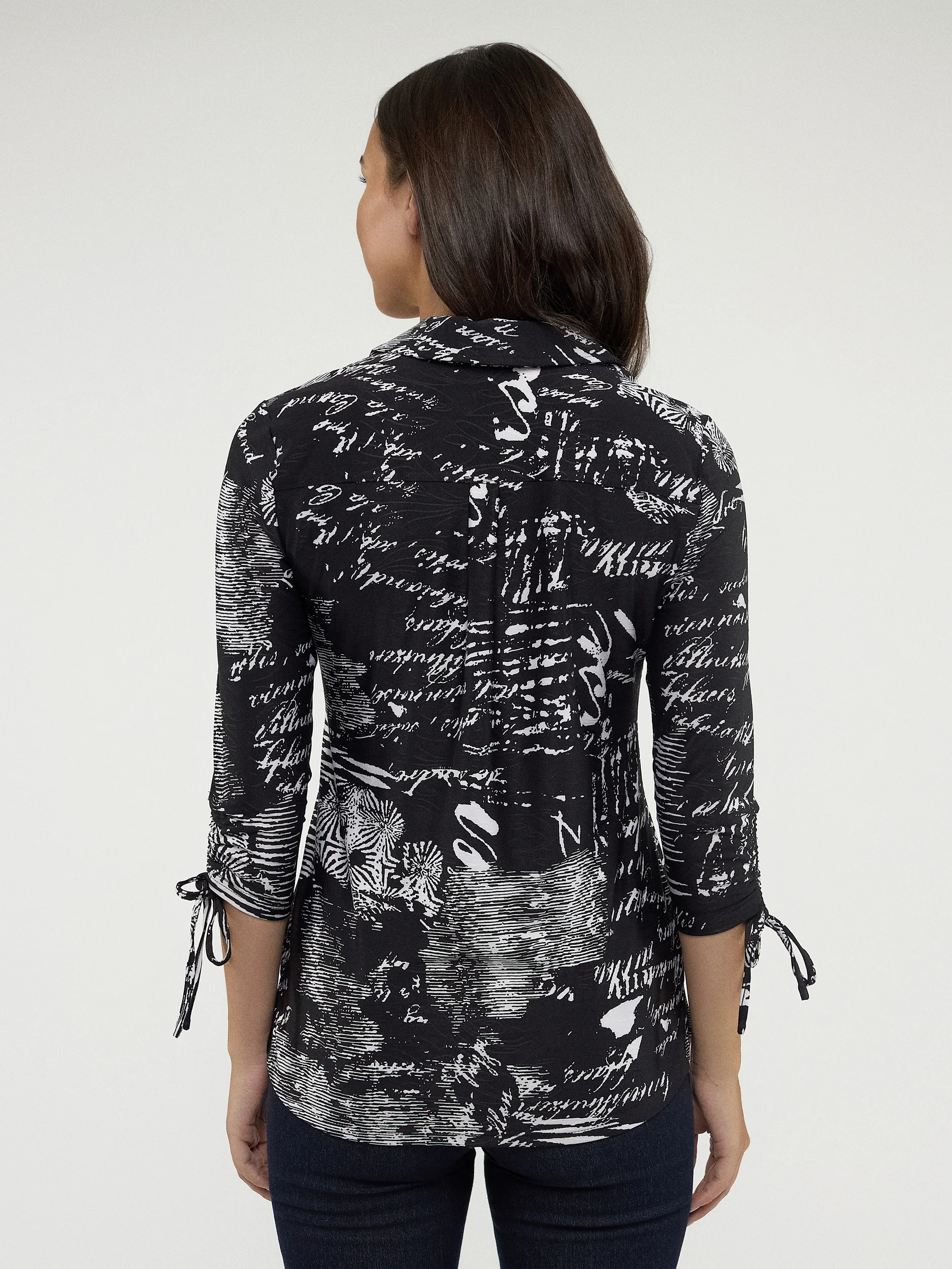 Blouse à manches 3/4 avec boutons - Image 3