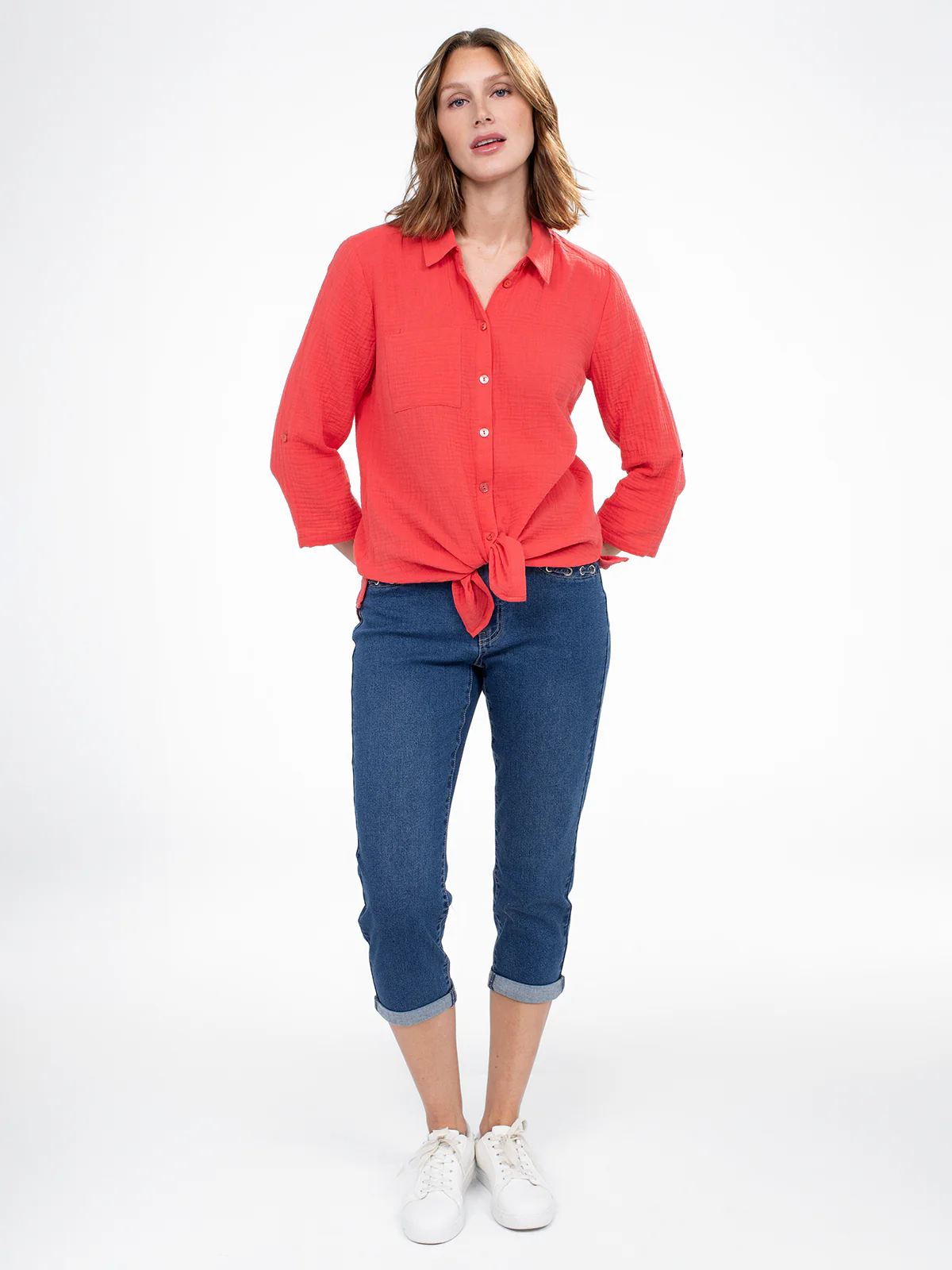 Blouse à manches 3/4 avec boutons - Image 6