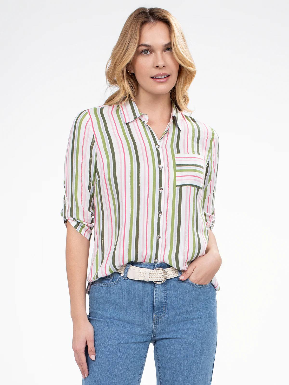 Blouse à manches 3/4 avec boutons - Image 2
