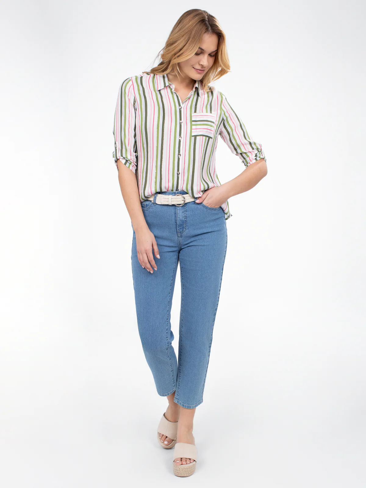 Blouse à manches 3/4 avec boutons - Image 3