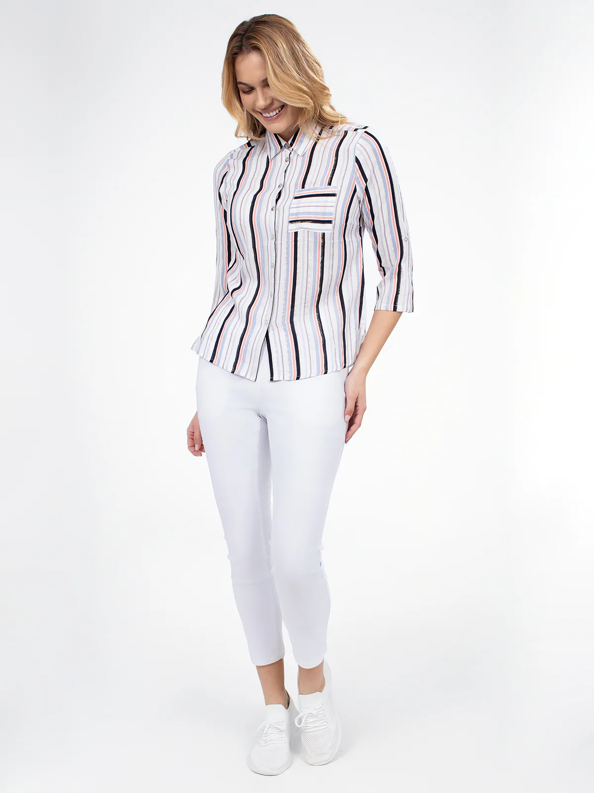 Blouse à manches 3/4 avec boutons - Image 6