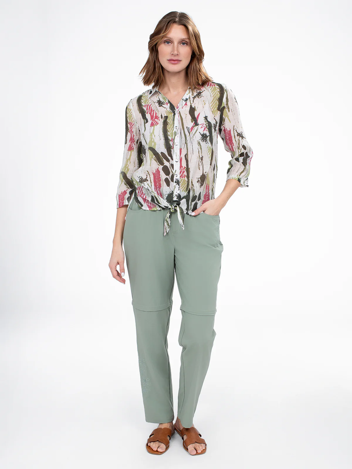 Blouse à manches 3/4 avec boutons - Image 2