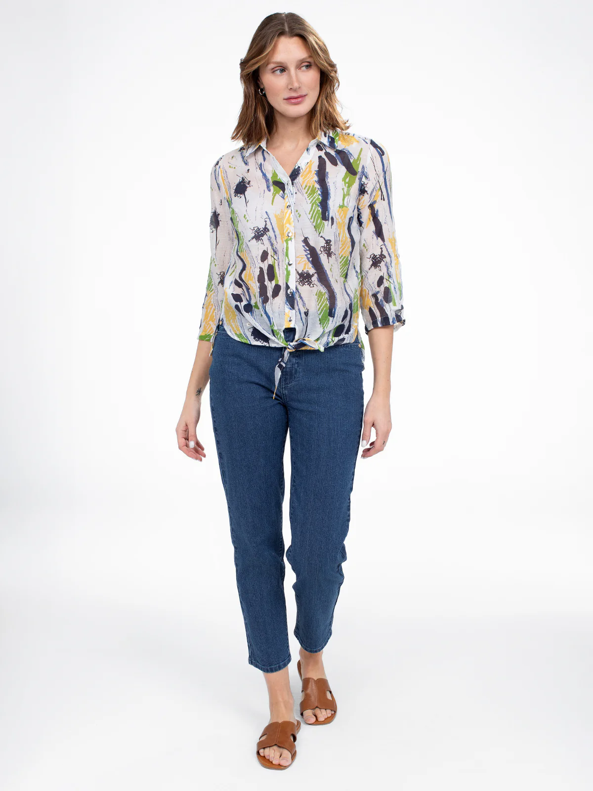 Blouse à manches 3/4 avec boutons - Image 6