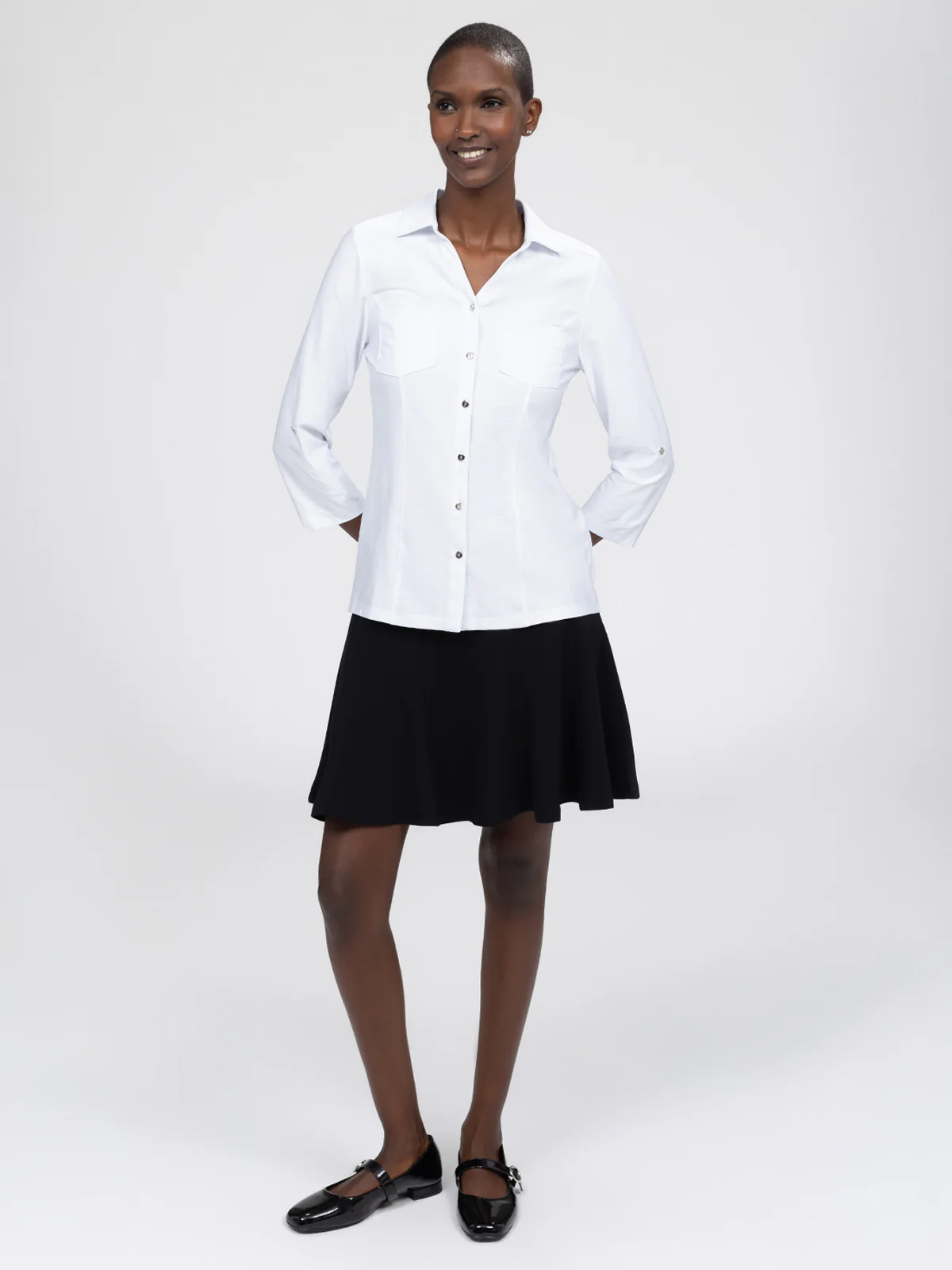 Blouse à manches 3/4 avec boutons - Image 5