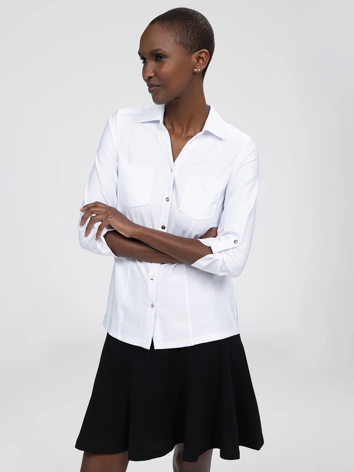 Blouse à manches 3/4 avec boutons - Image 6