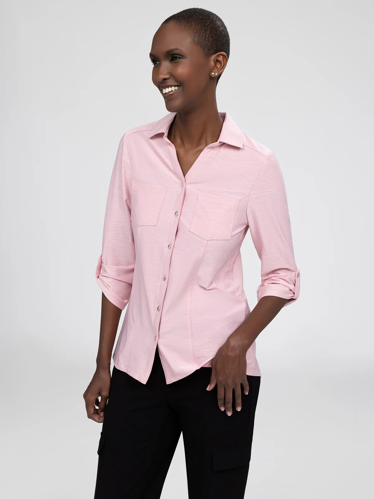 Blouse à manches 3/4 avec boutons - Image 8