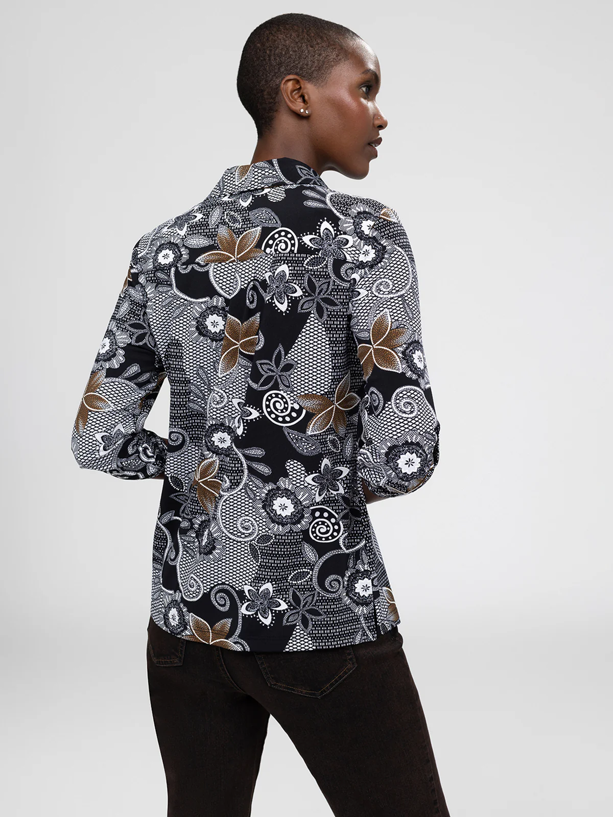 Blouse à manches 3/4 avec boutons - Image 2