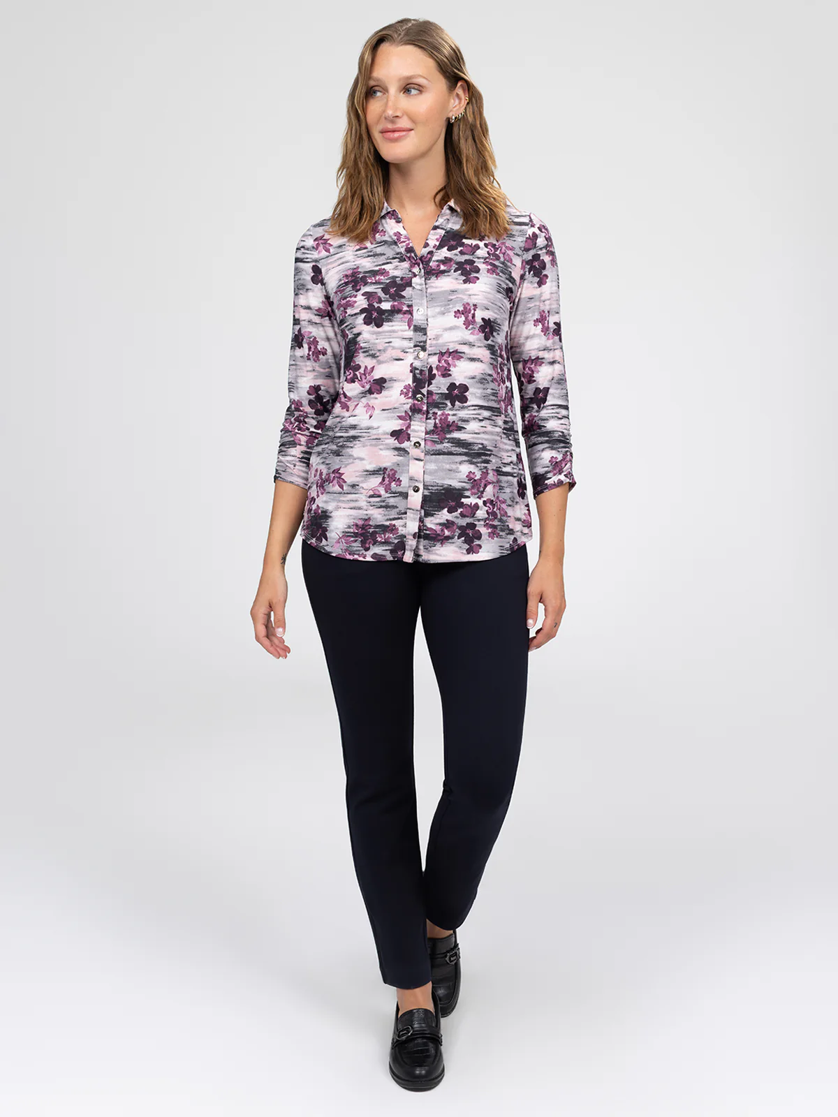Blouse à manches 3/4 avec boutons - Image 2