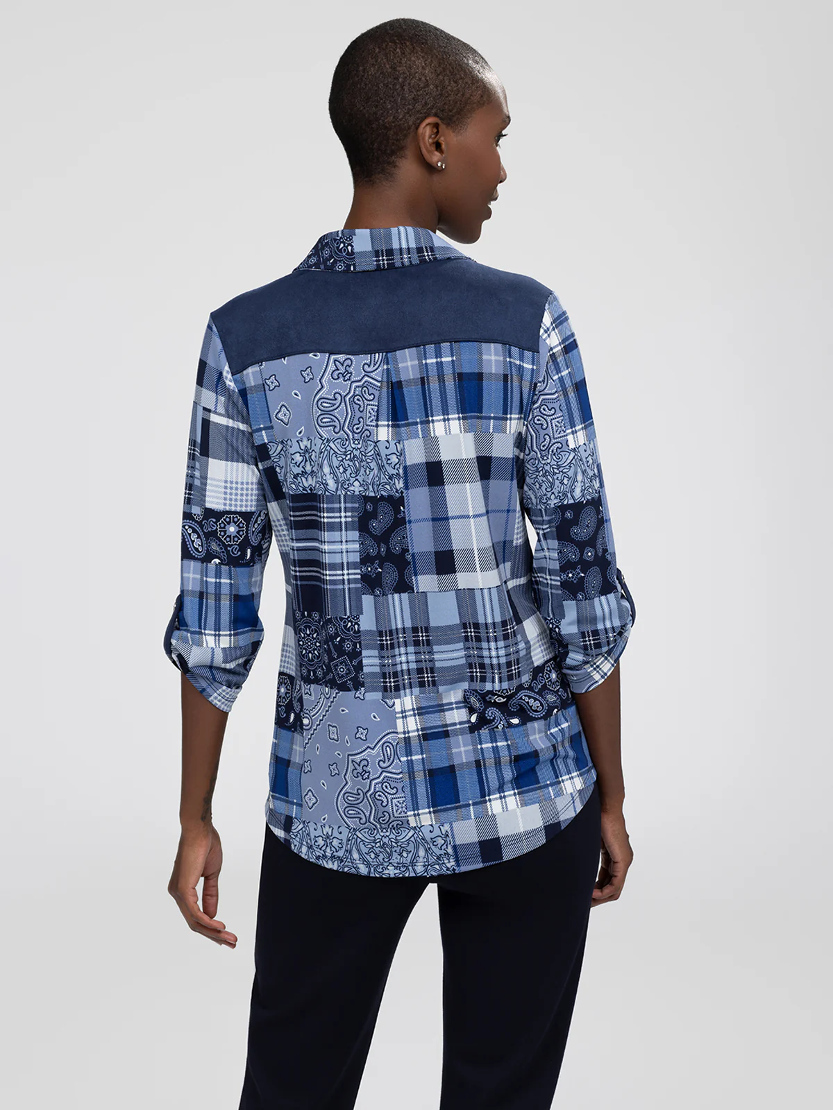 Blouse à manches 3/4 avec boutons - Image 3