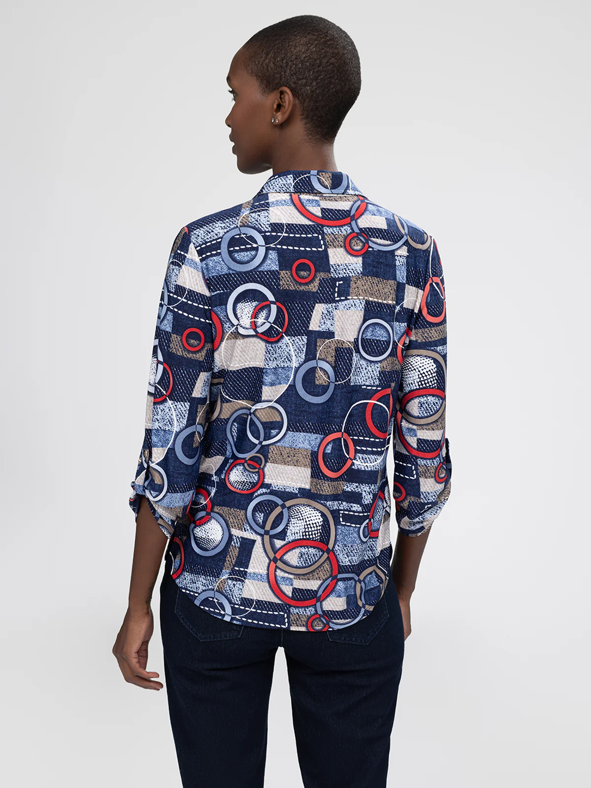 Blouse à manches 3/4 avec boutons - Image 3