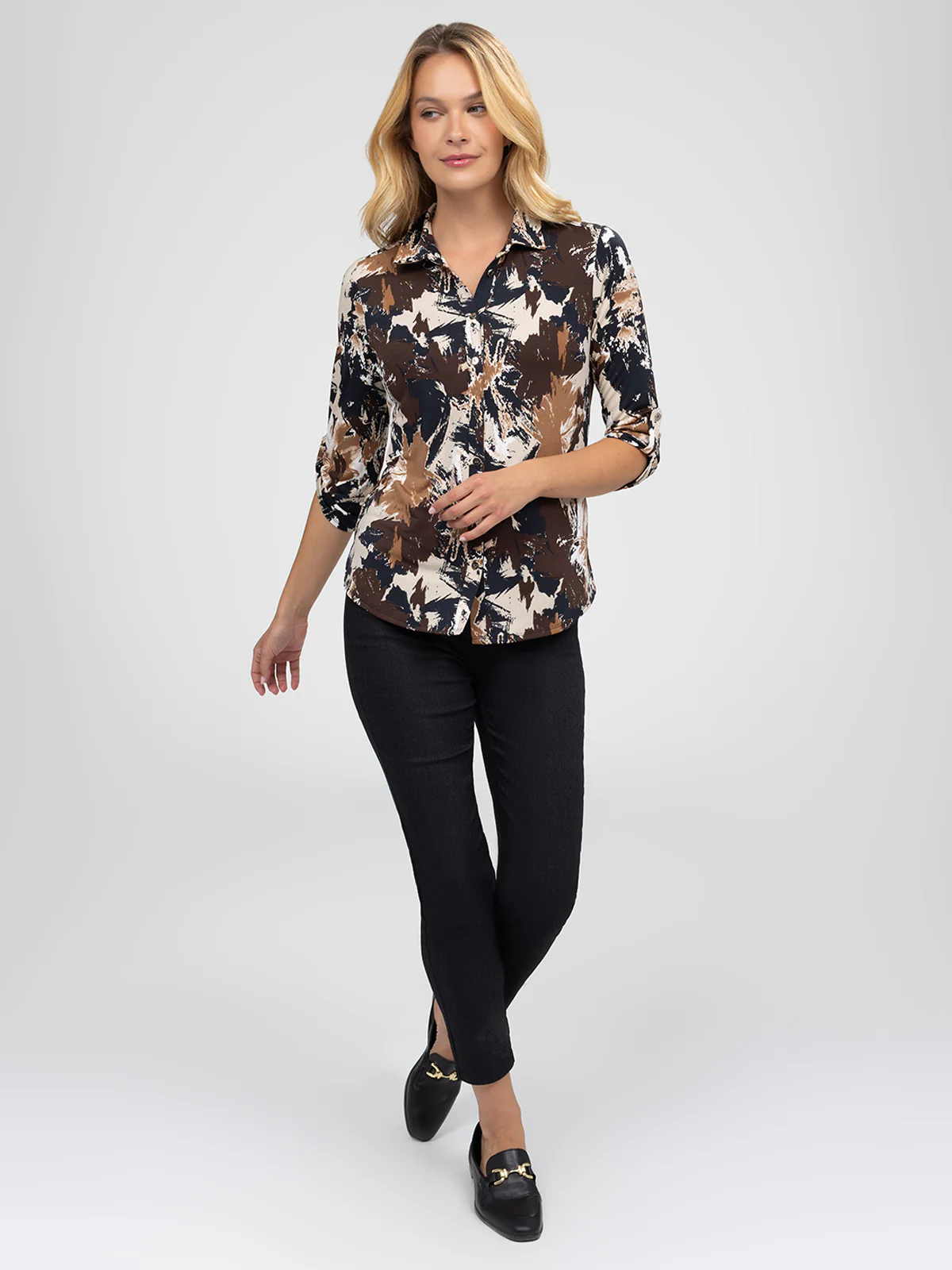 Blouse à manches 3/4 avec boutons - Image 2
