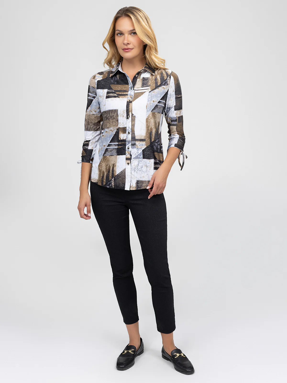 Blouse à manches 3/4 avec boutons - Image 2