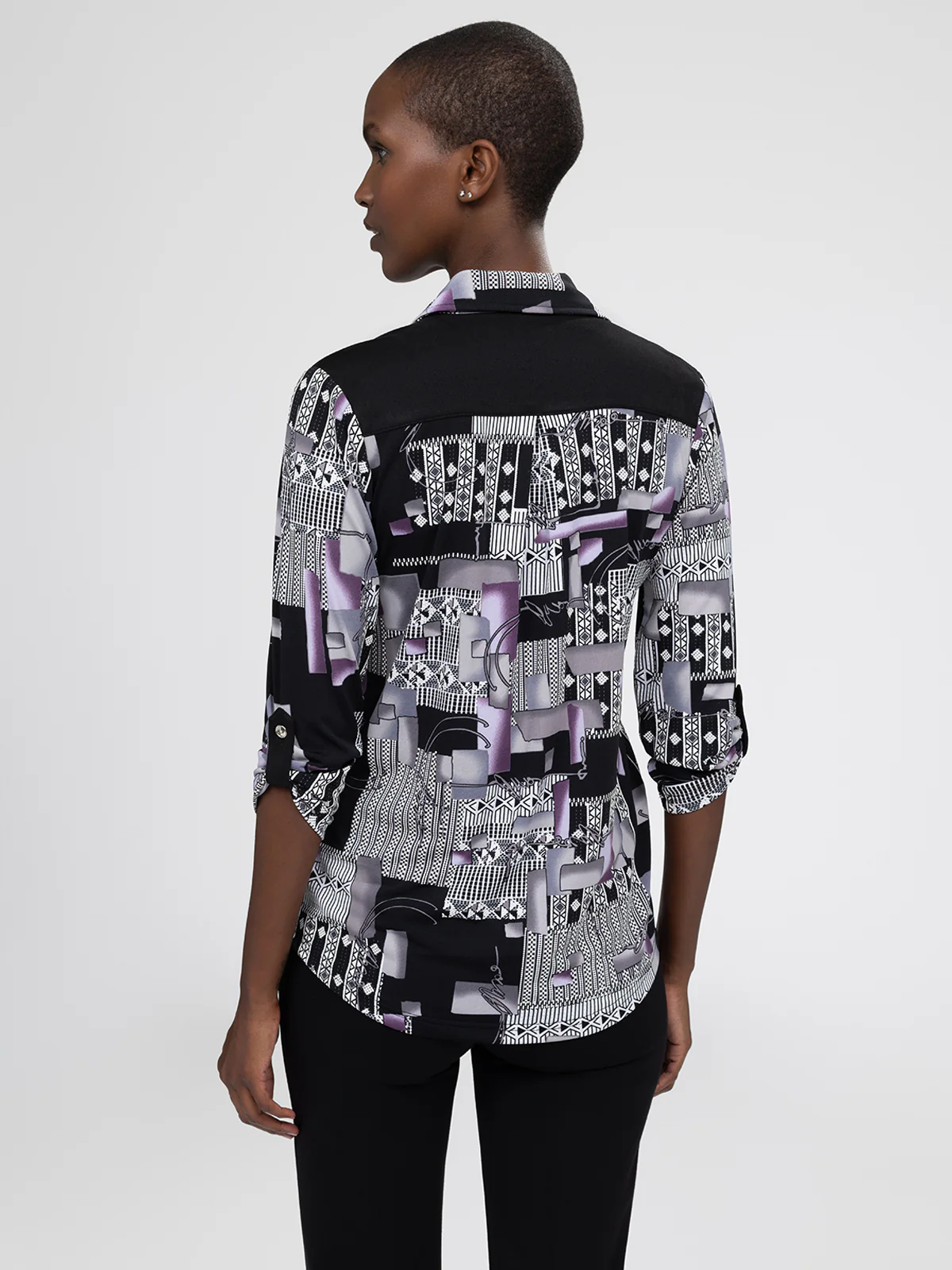 Blouse à manches 3/4 avec boutons - Image 3