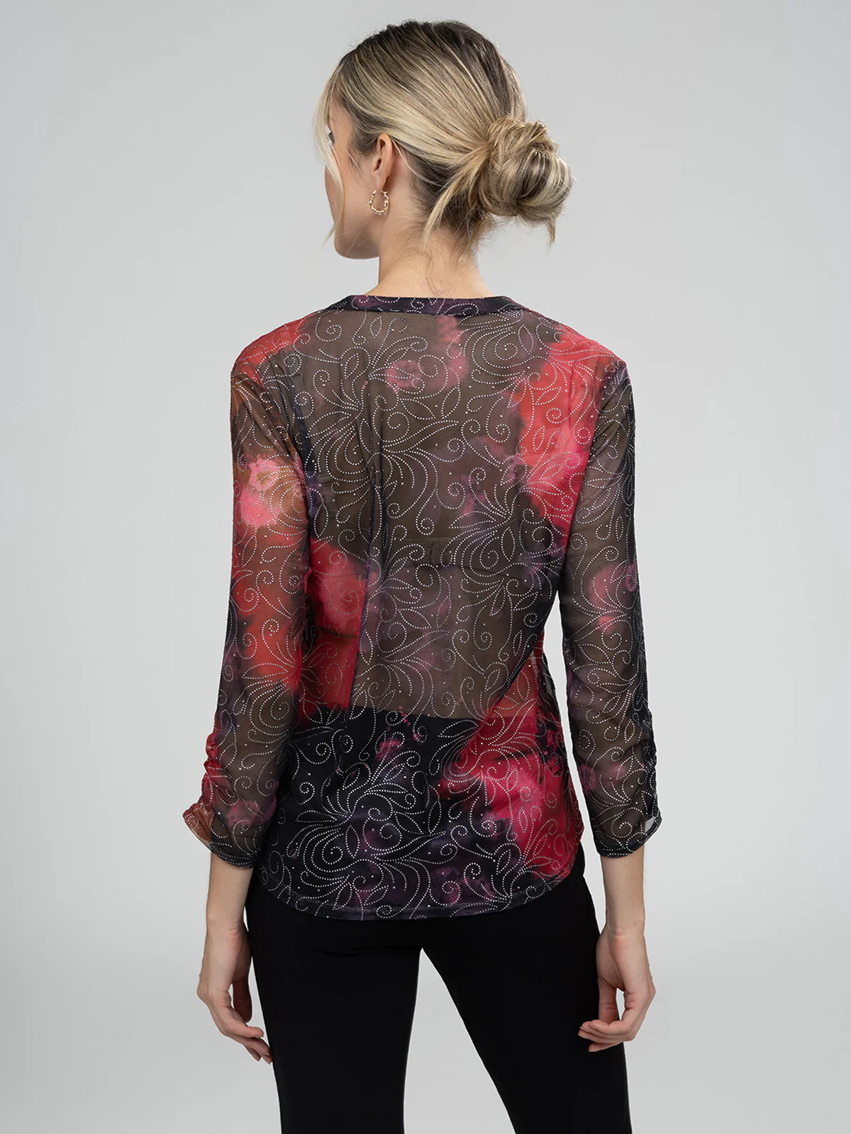 Blouse à manches 3/4 avec boutons - Image 3