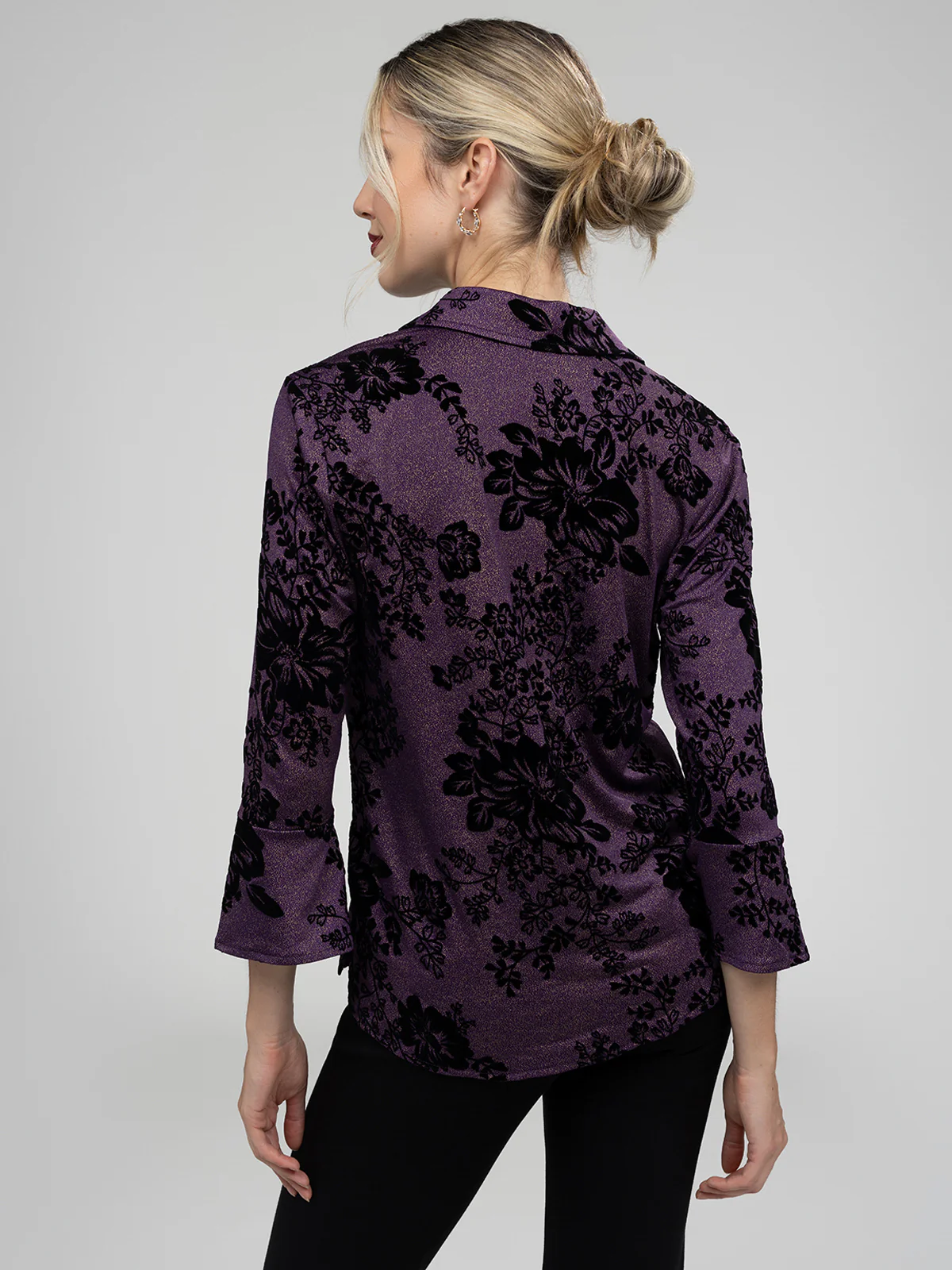 Blouse à manches 3/4 avec boutons - Image 3