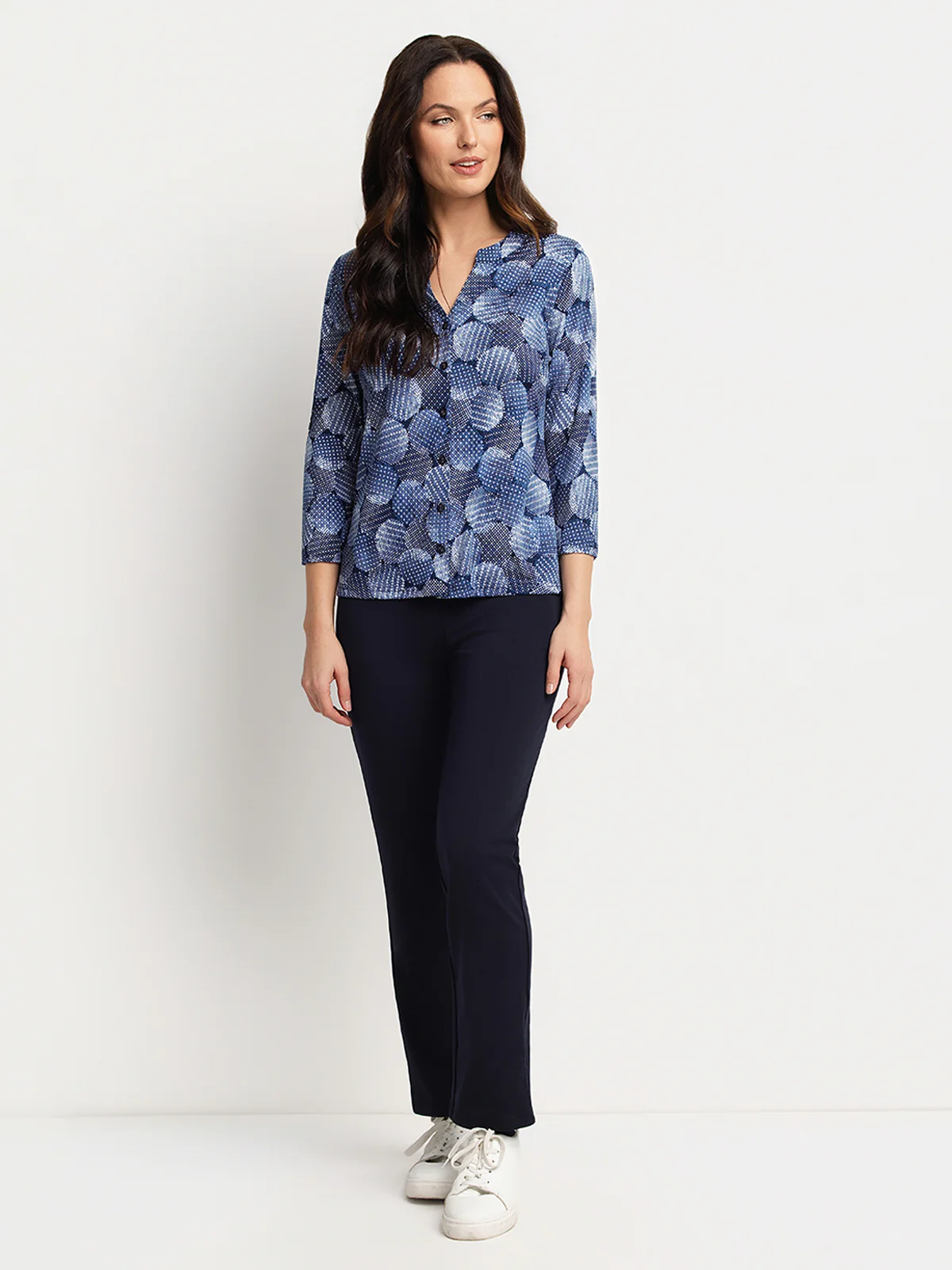Blouse à manches 3/4 avec boutons - Image 2