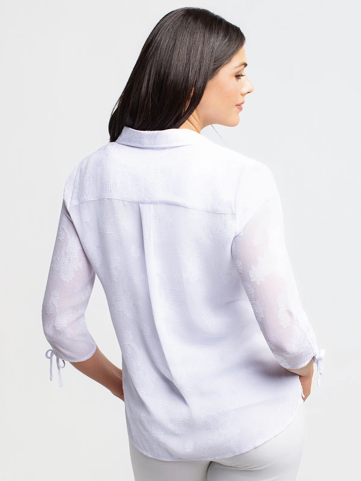 Blouse à manches 3/4 avec boutons - Image 3
