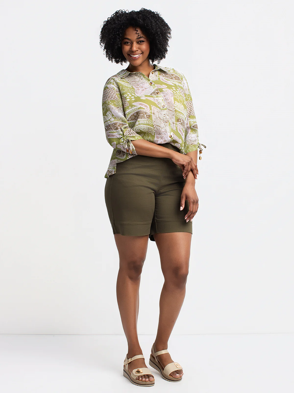 Blouse à manches 3/4 avec boutons - Image 3
