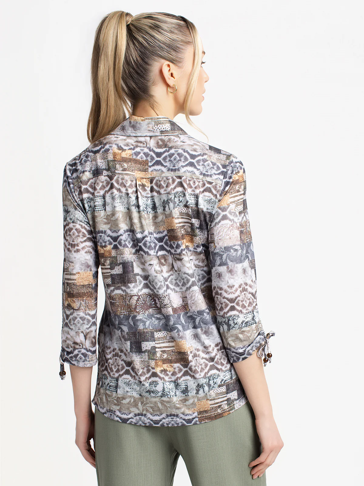 Blouse à manches 3/4 avec boutons - Image 3