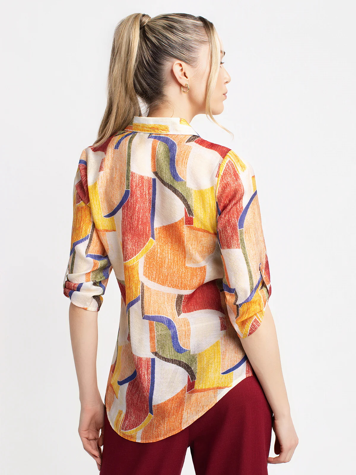 Blouse à manches 3/4 avec boutons - Image 3
