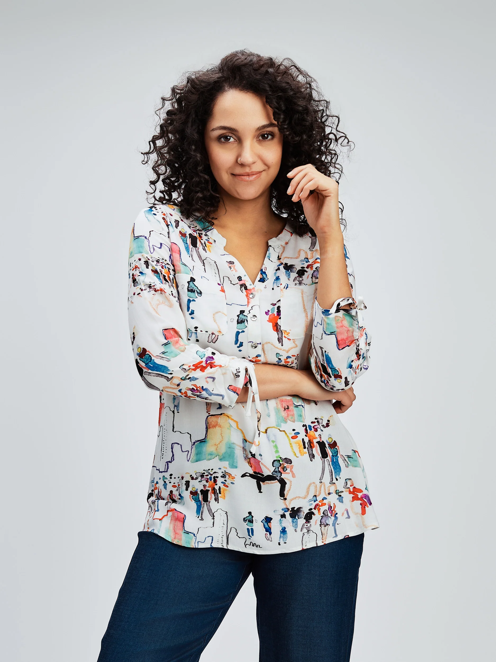 Blouse à manches 3/4