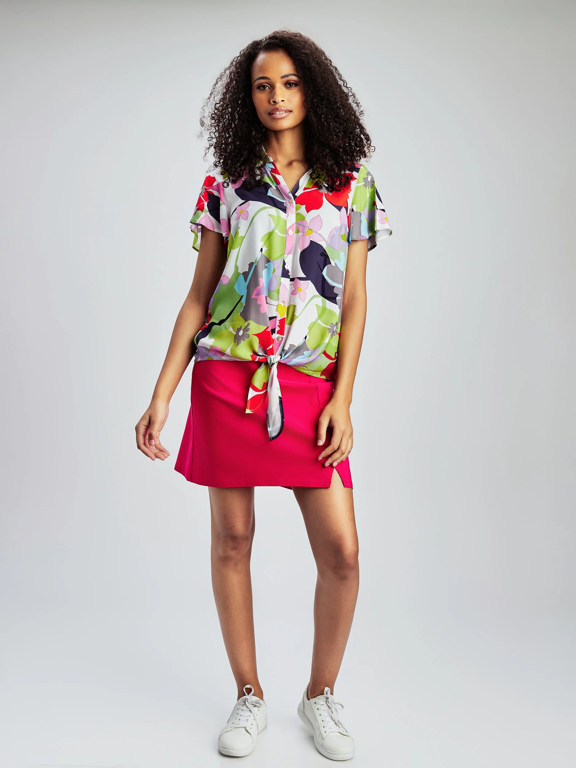 Blouse à manches courtes avec boutons - Image 2