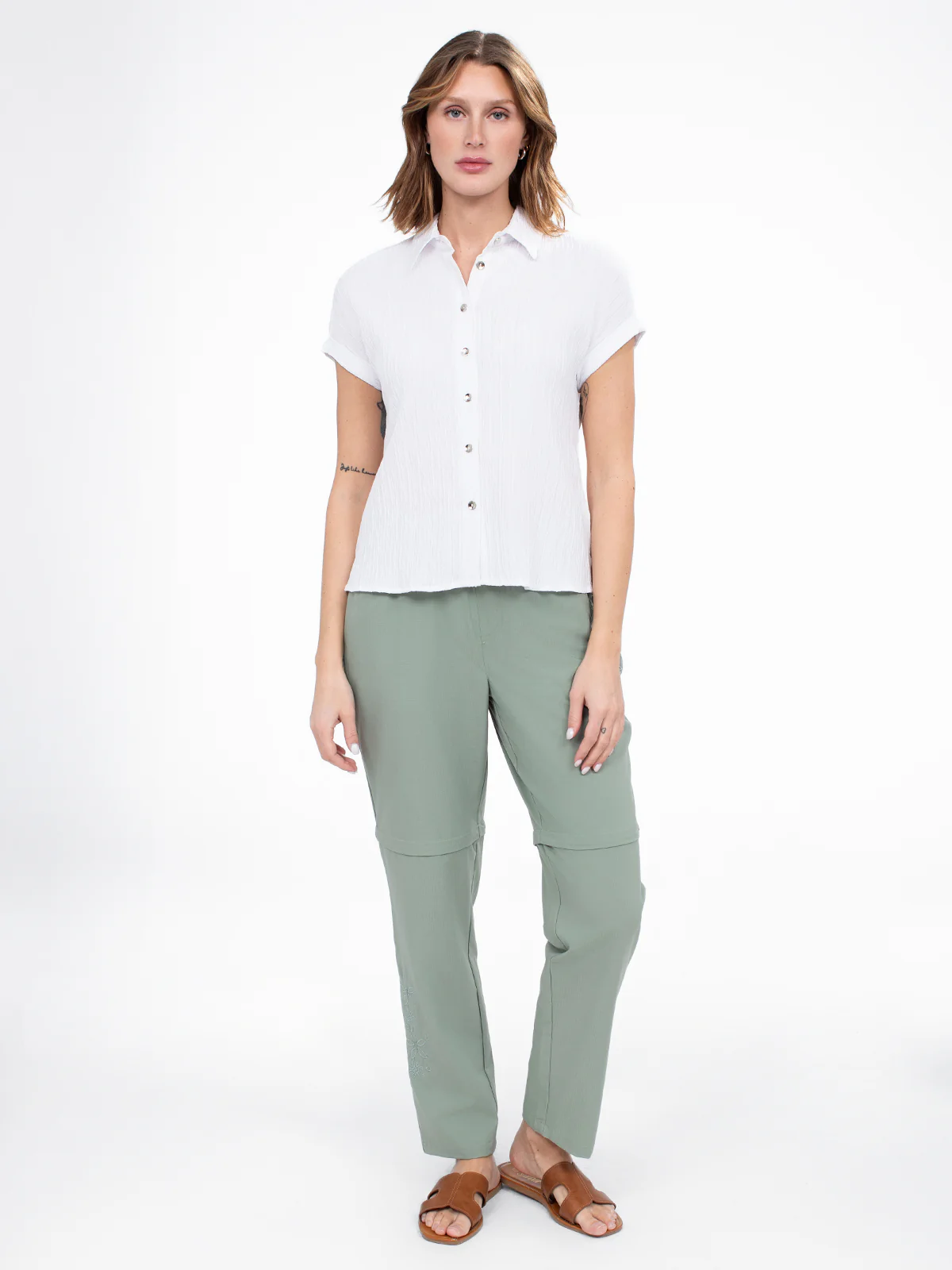 Blouse à manches courtes avec boutons - Image 6