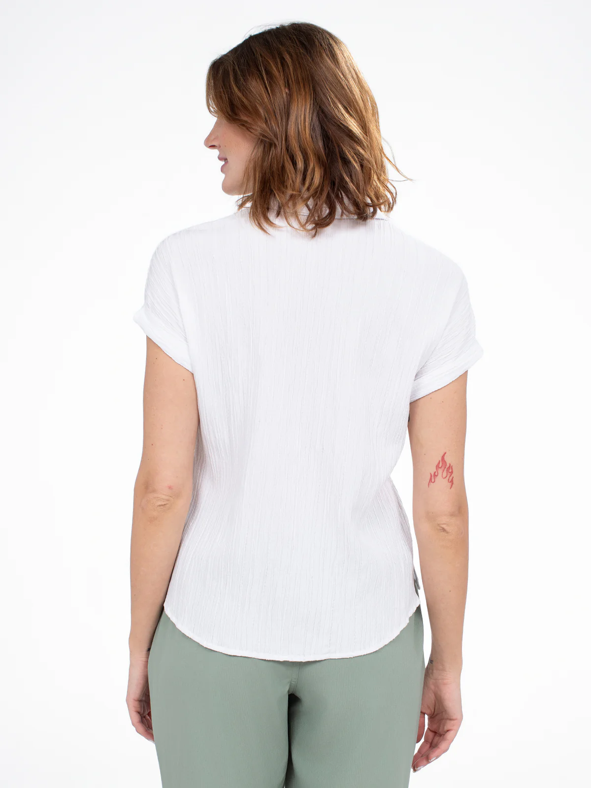 Blouse à manches courtes avec boutons - Image 7