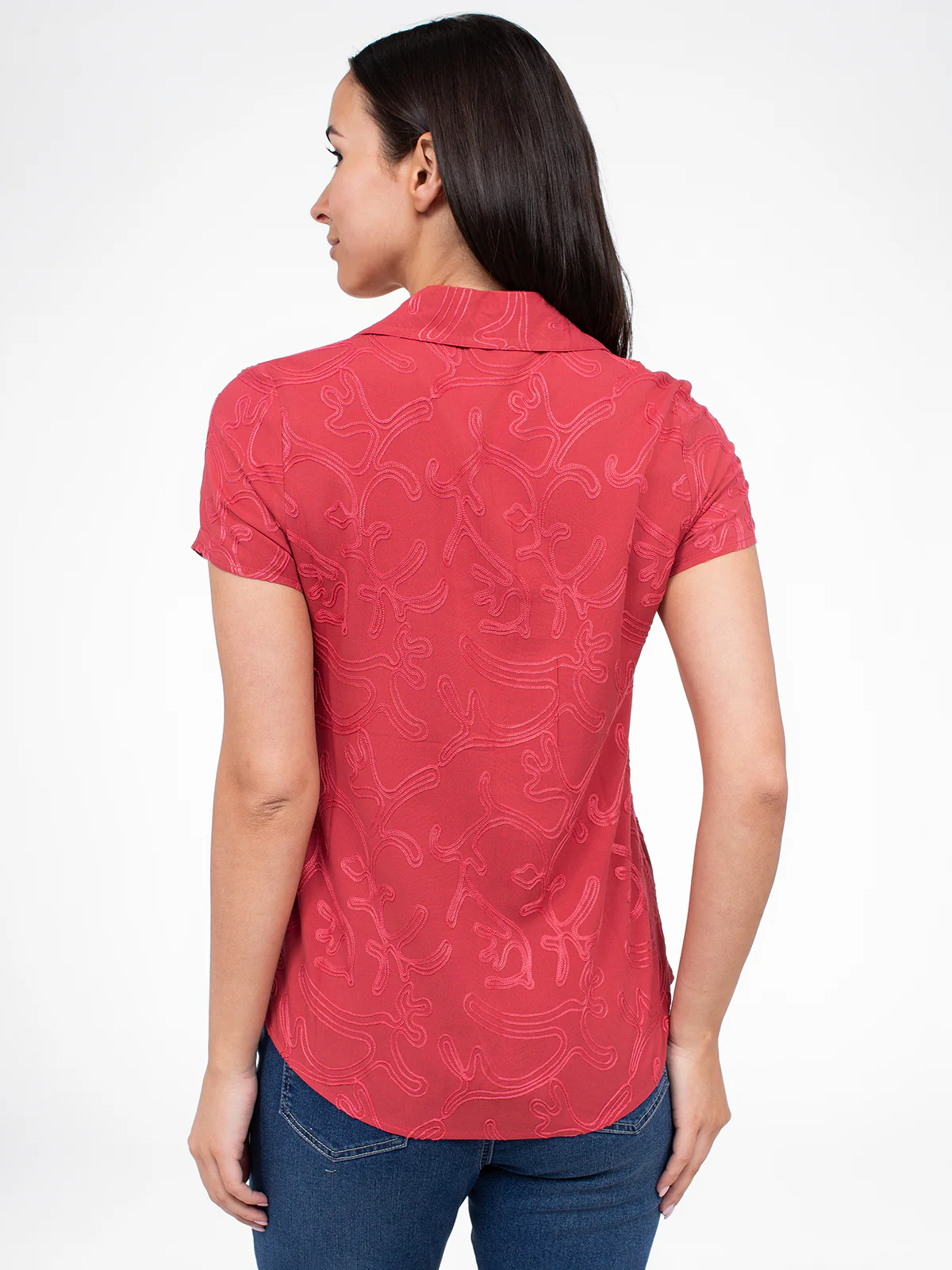 Blouse à manches courtes avec boutons - Image 6