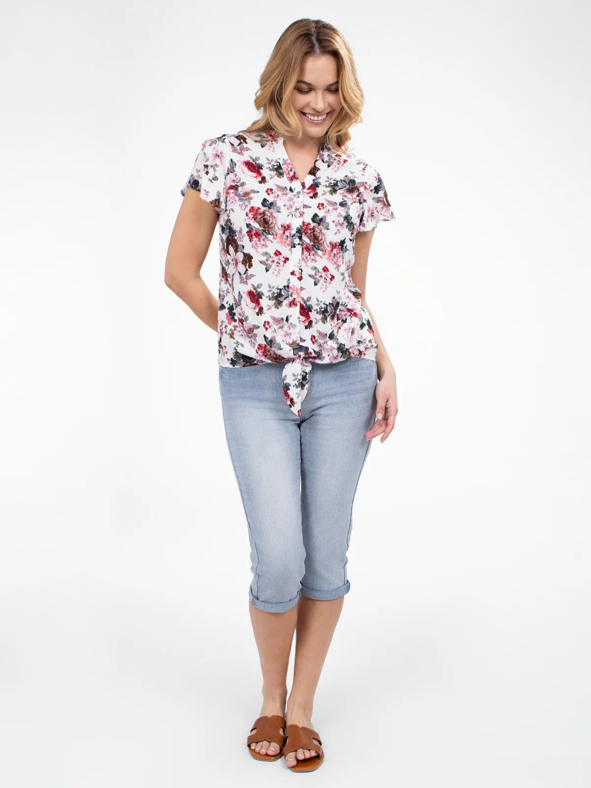 Blouse à manches courtes avec boutons - Image 2