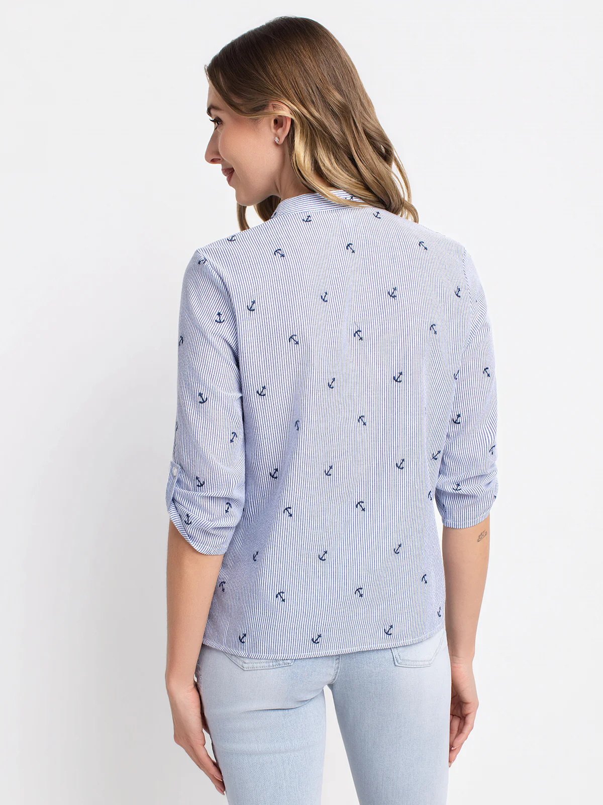 Blouse à manches courtes avec boutons - Image 4