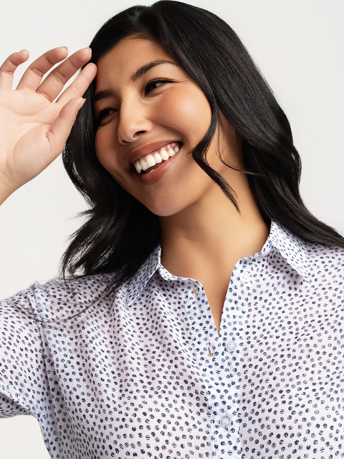 Blouse à manches courtes avec boutons - Image 3