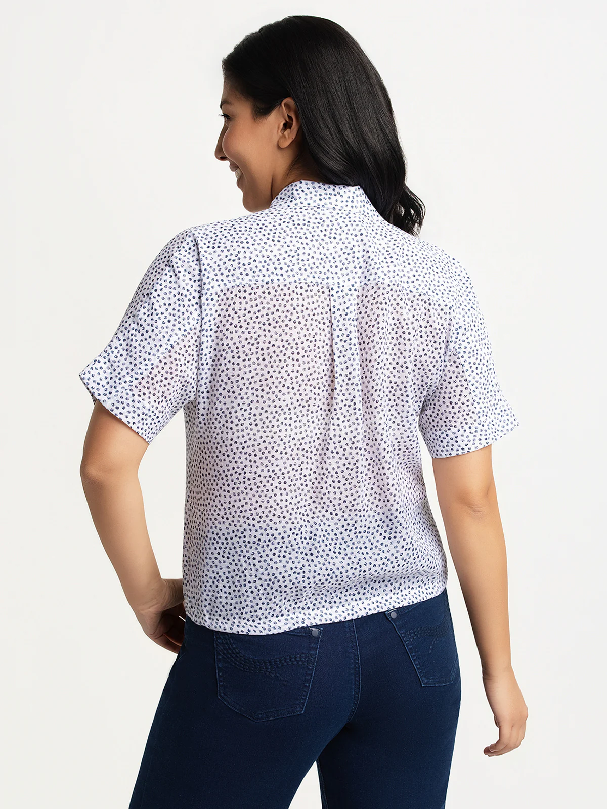 Blouse à manches courtes avec boutons - Image 4