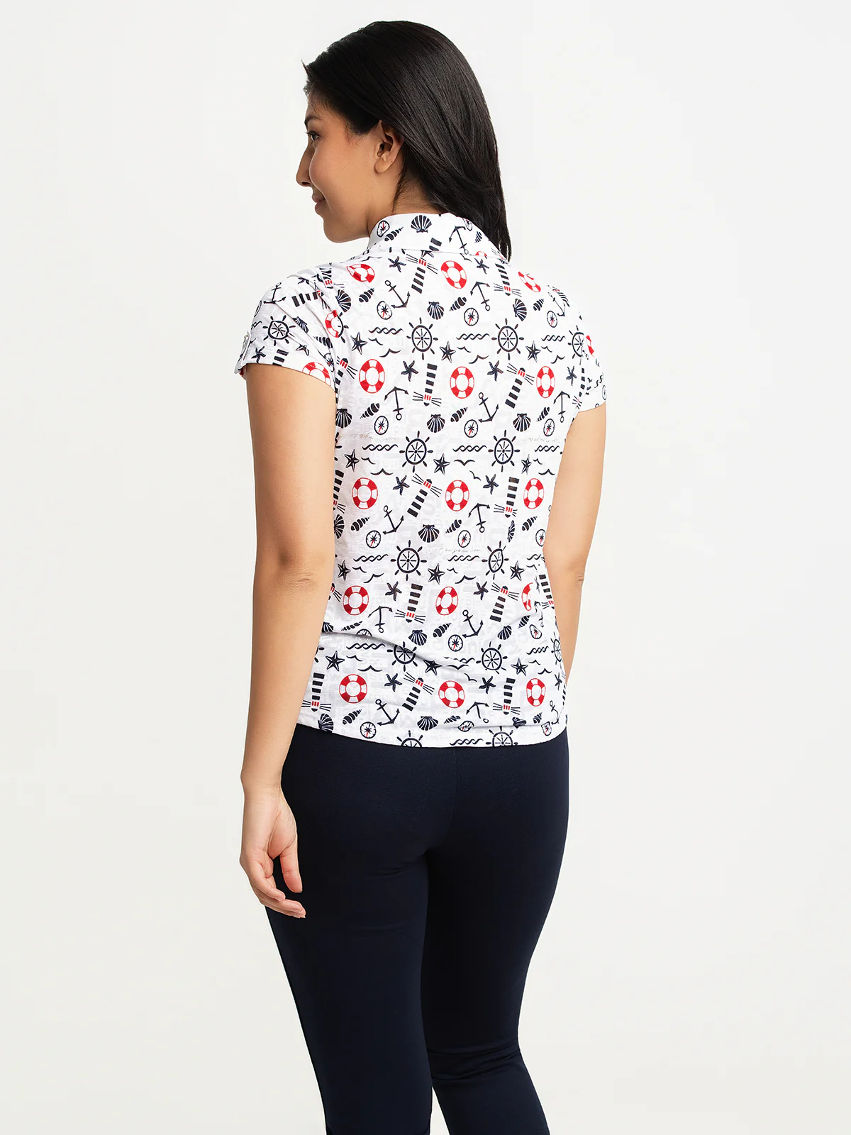 Blouse à manches courtes avec boutons - Image 3