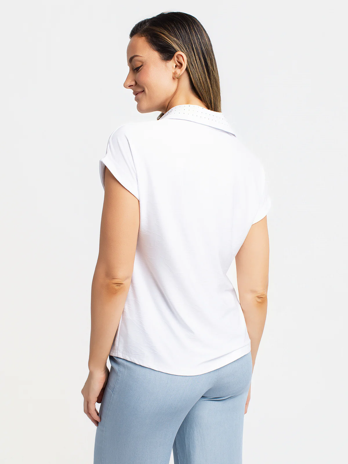 Blouse à manches courtes avec boutons - Image 3