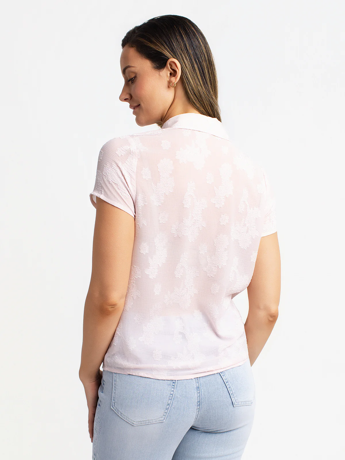 Blouse à manches courtes avec boutons - Image 2