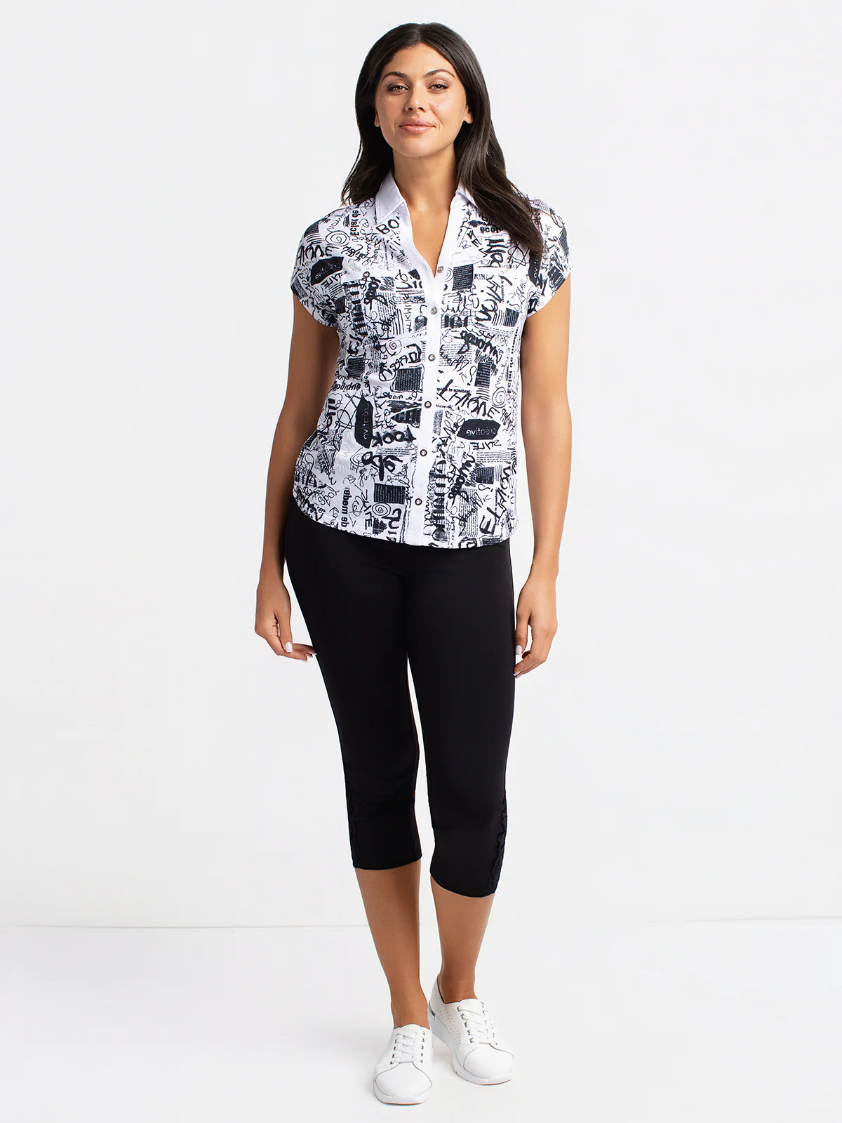 Blouse à manches courtes avec boutons - Image 2
