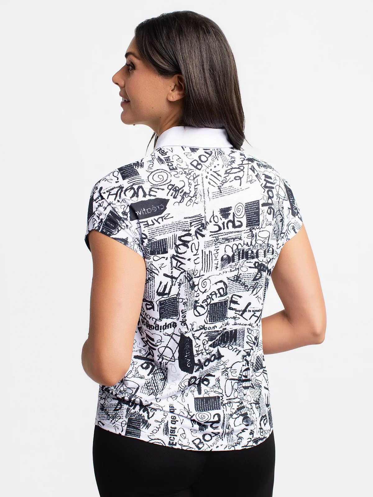 Blouse à manches courtes avec boutons - Image 3