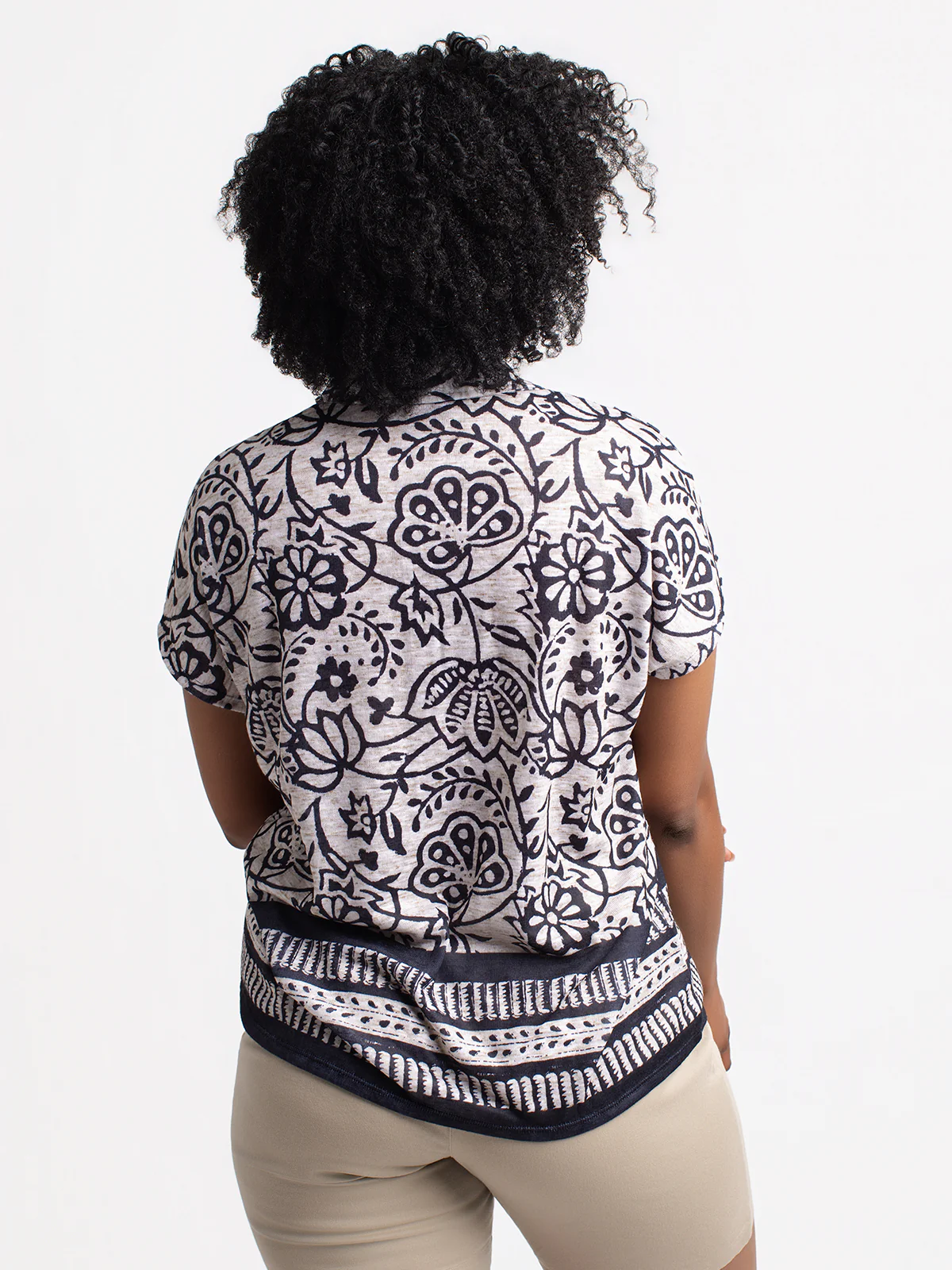 Blouse à manches courtes avec boutons - Image 3