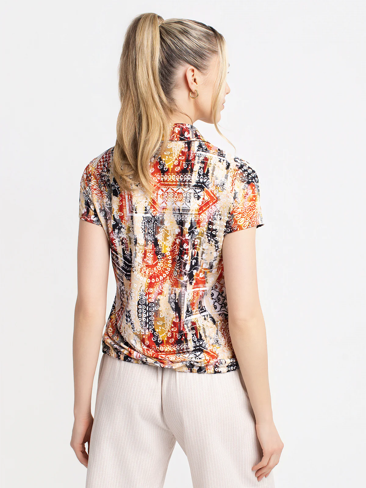 Blouse à manches courtes avec boutons - Image 4