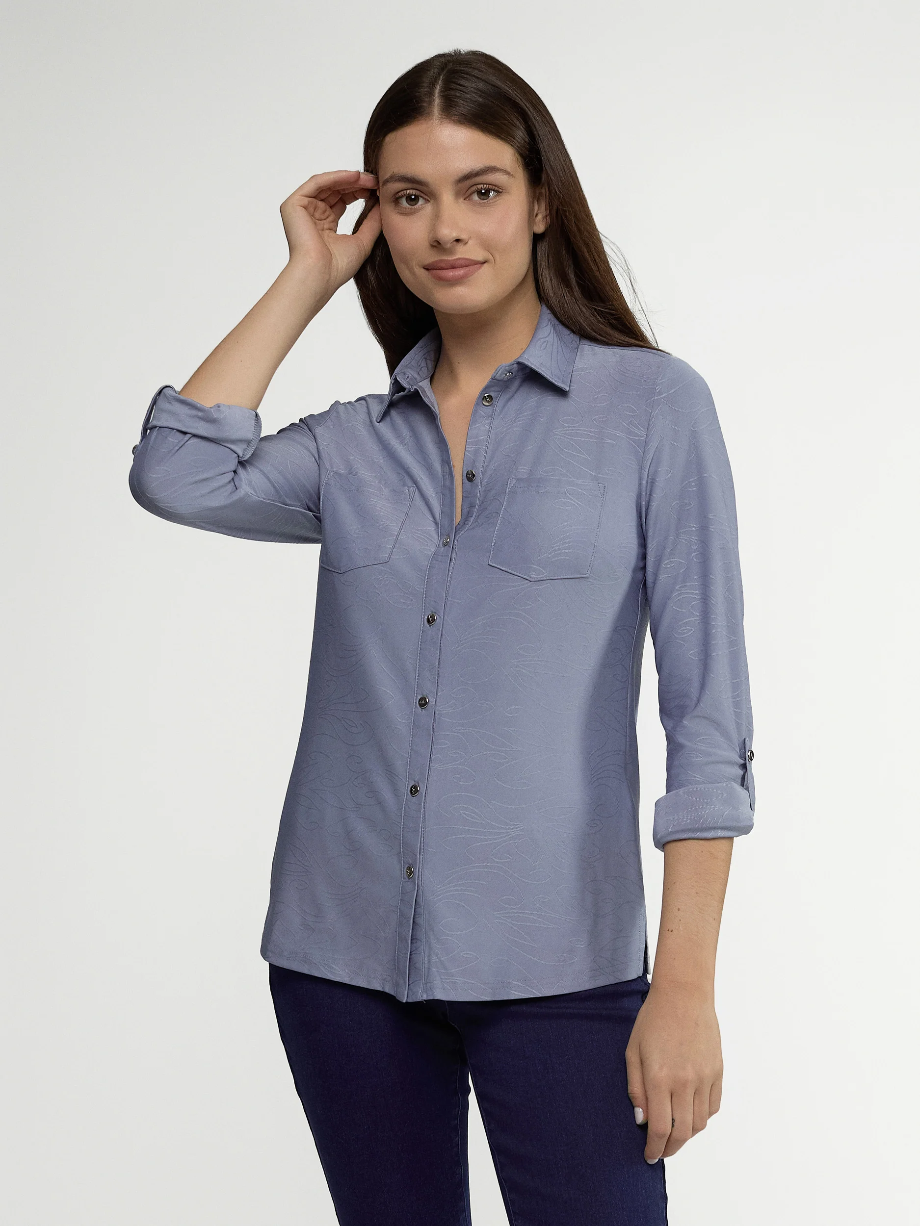 Blouse à manches longues avec boutons - Image 5