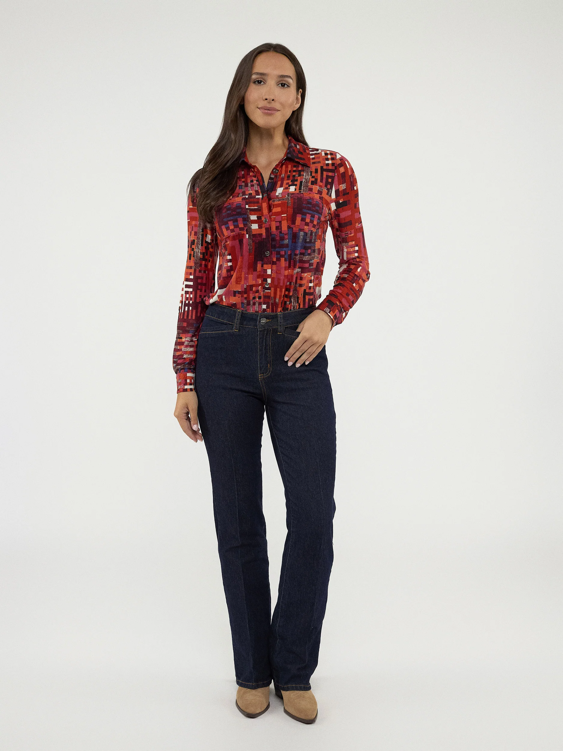 Blouse à manches longues avec boutons - Image 2