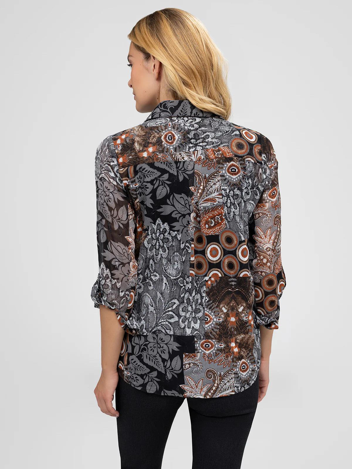 Blouse à manches longues avec boutons - Image 3