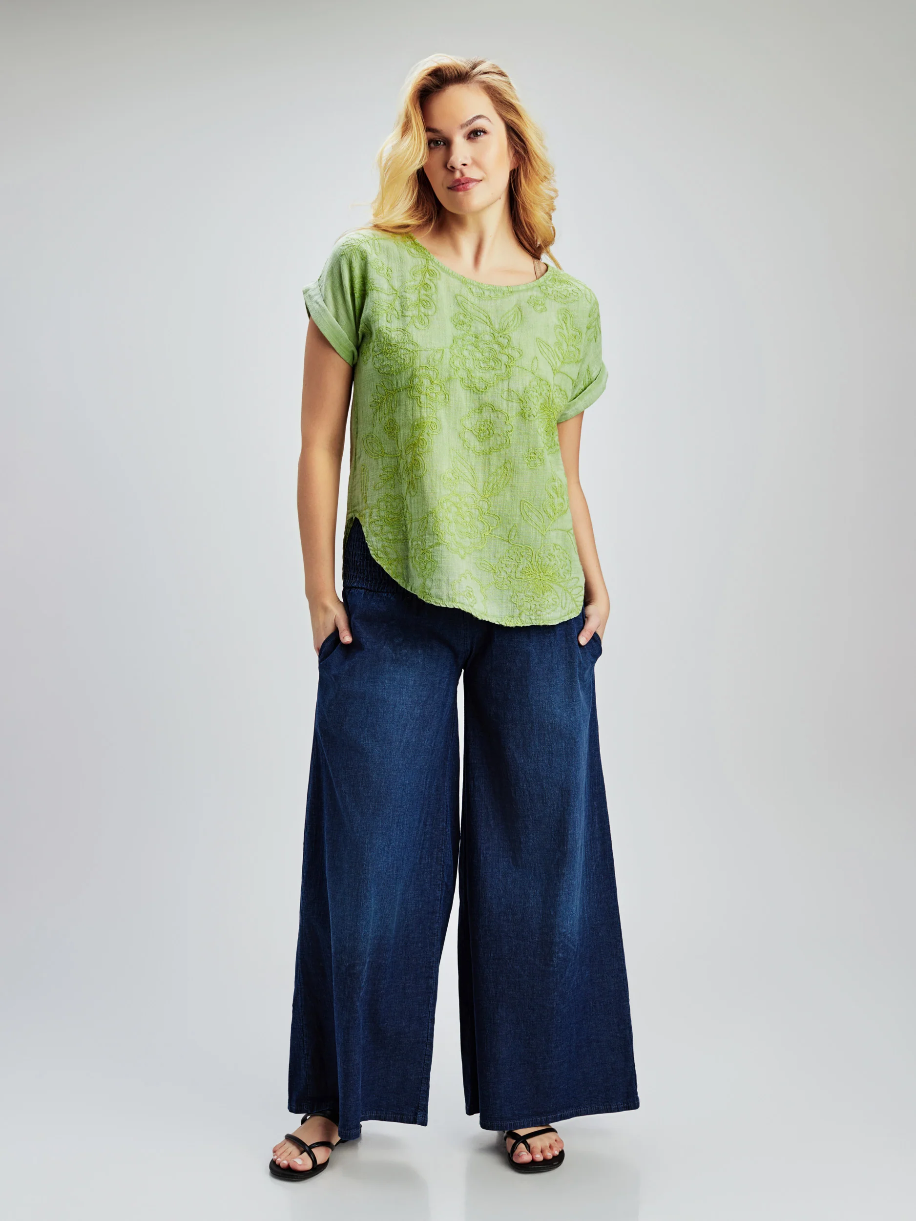 Blouse ample à manches courtes