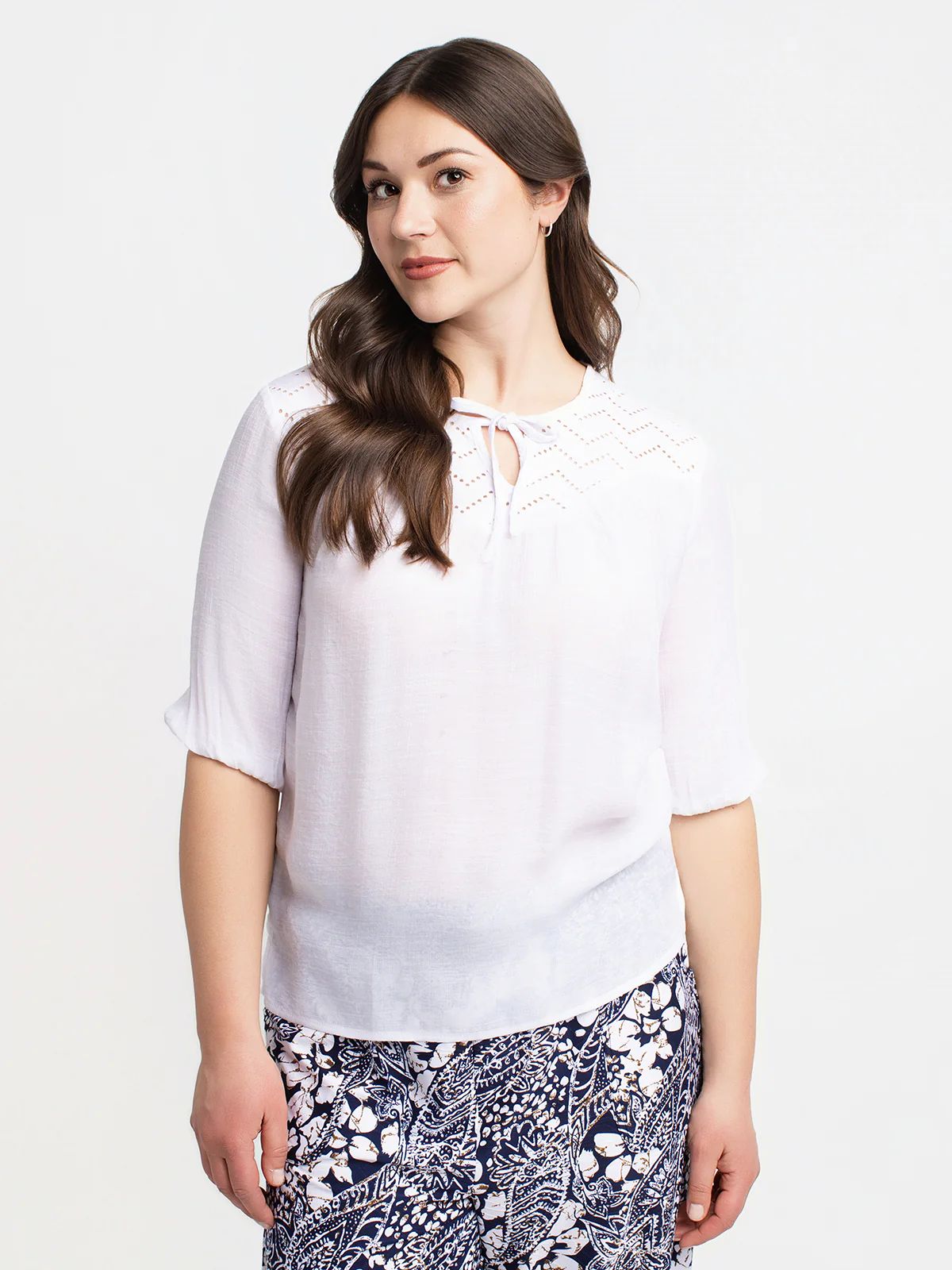 Blouse ample à manches courtes