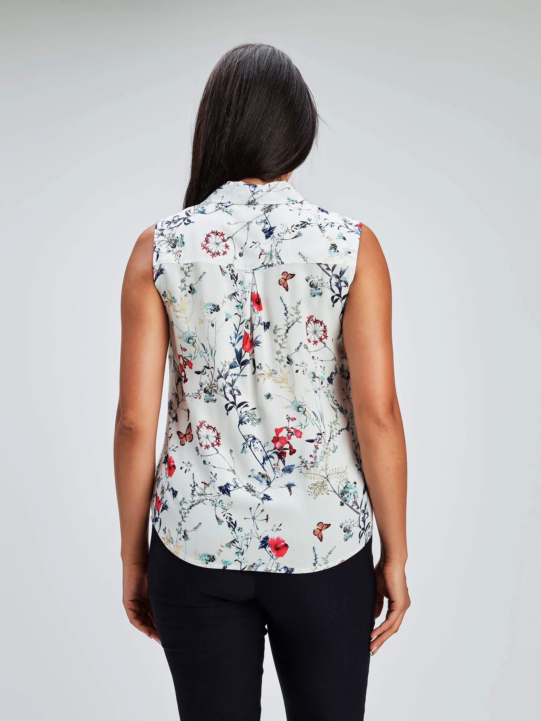 Blouse sans manches avec boutons - Image 4